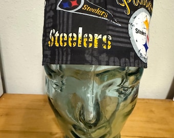 Steelers football surgical scrub hat