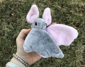 コウモリのぬいぐるみ、かわいいアルビノコウモリ、コウモリの