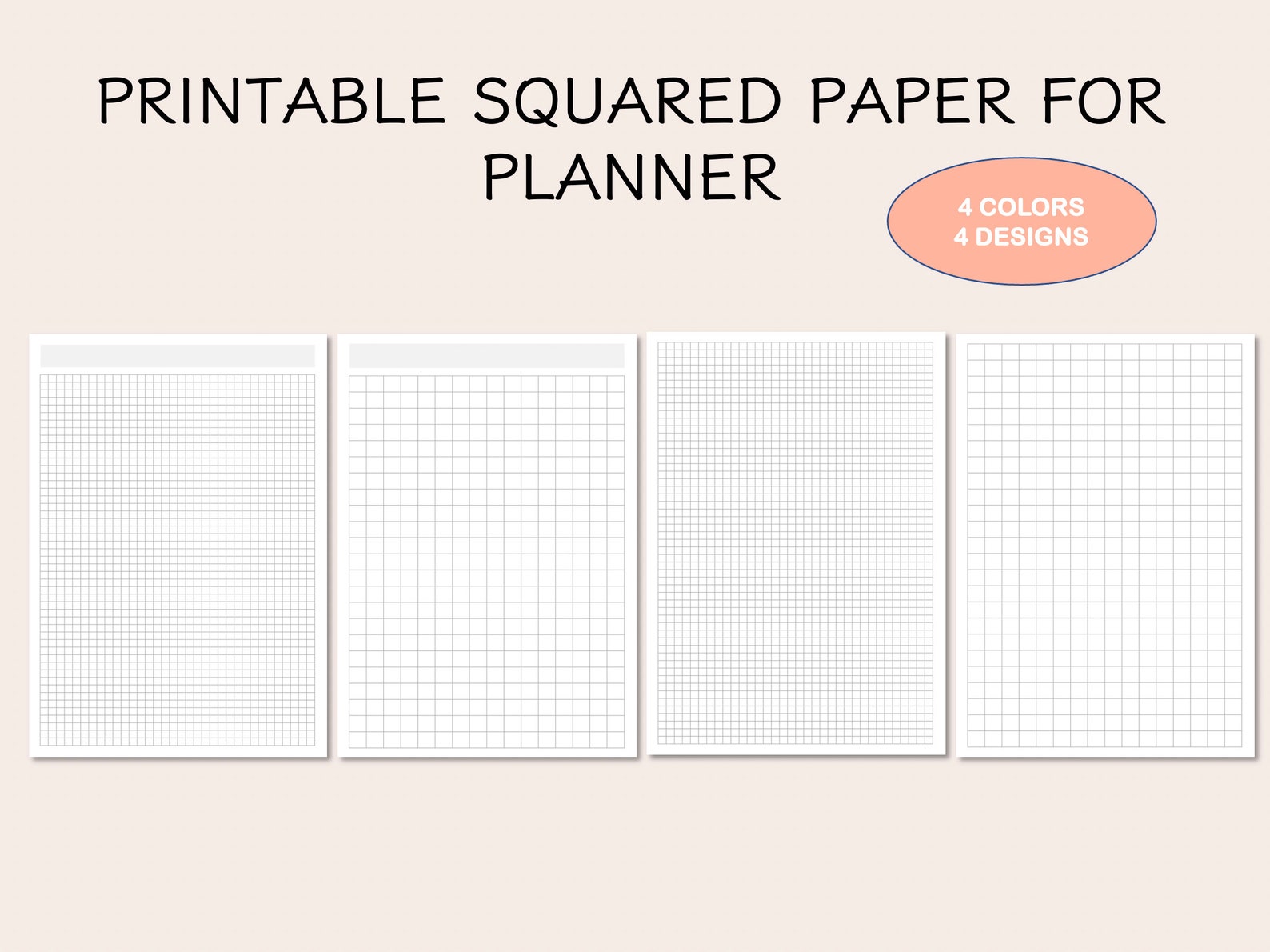 Printable Squared Paper Grid Paper Graph Paper Math Paper Etsy