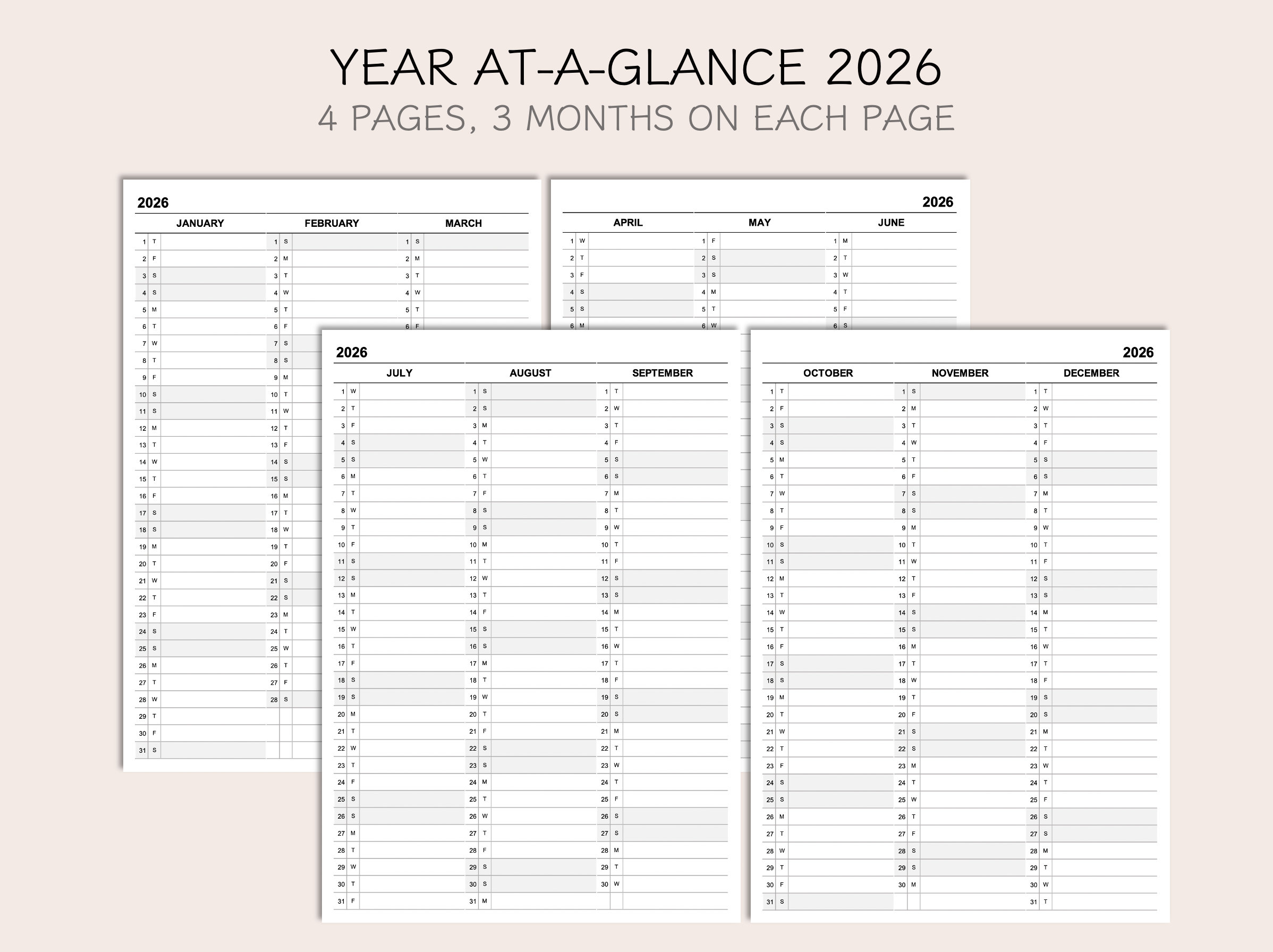2026 YEAR PLANNER PRINTABLE PDF FREE DOWNLOAD SOUTH AFRICA visual data 4