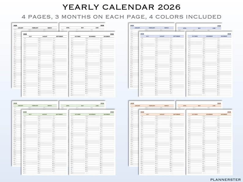 5-year Printable Planner Bundle (2025-2029) (digital Download) - Etsy