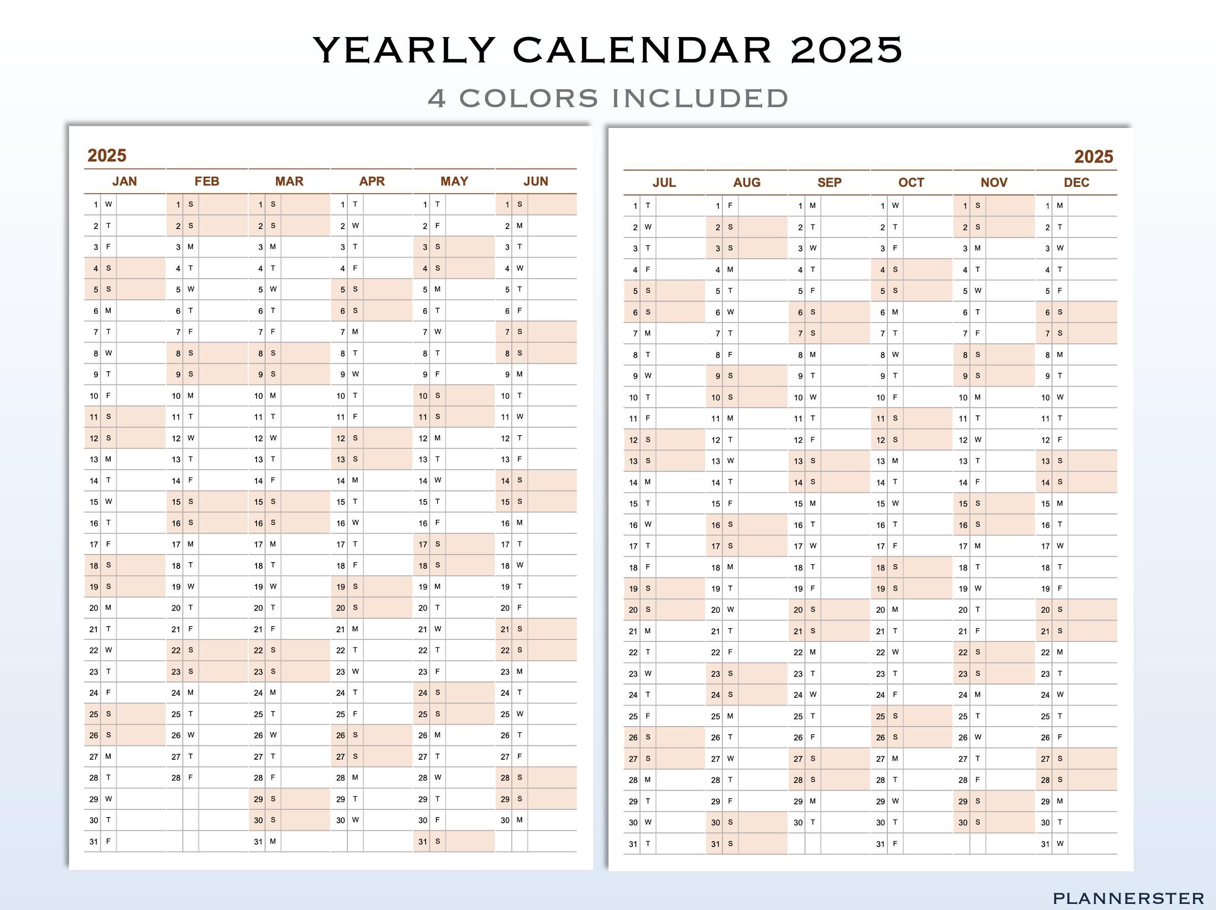 Plantilla De Calendario De Pared 2025 Planificador De Horarios De Negocios Corporativos 220443 1931