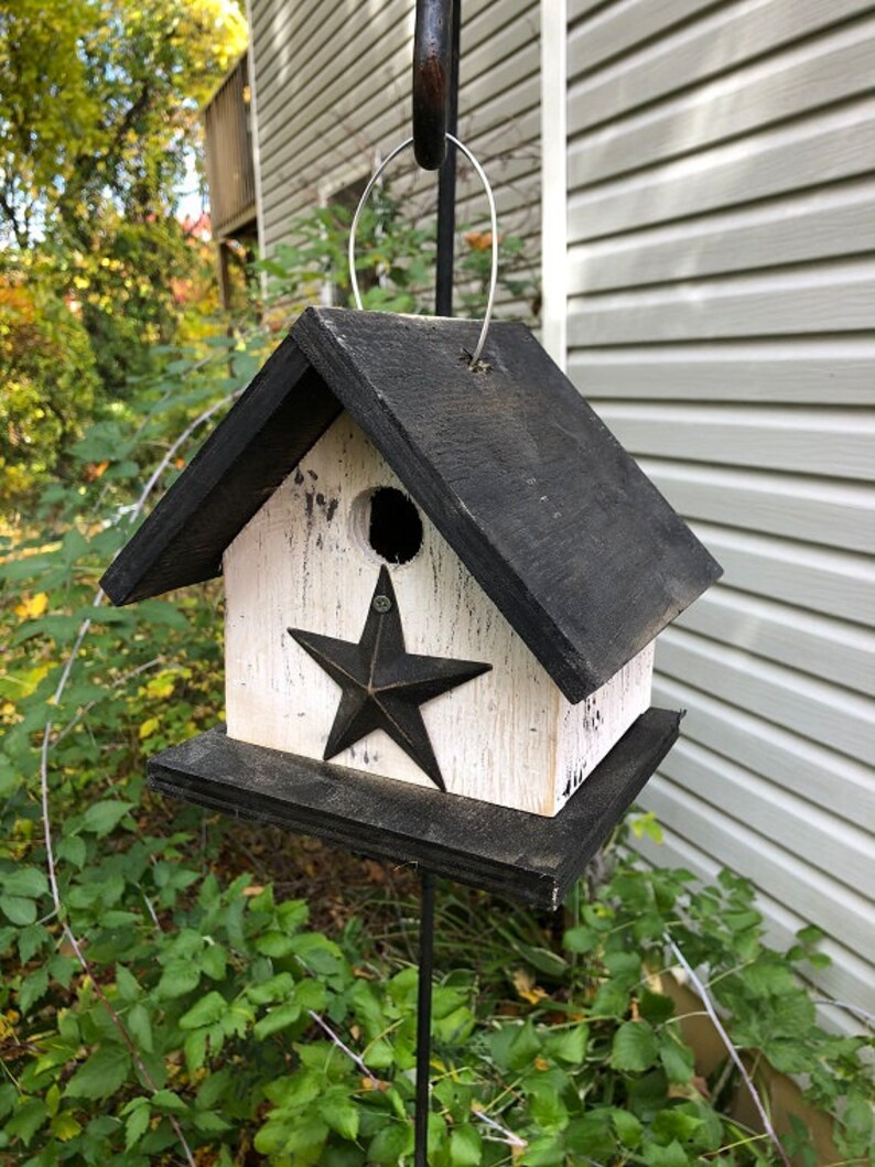Rustic Outdoor Birdhouses Songbirds Aged Appearance Clean Out Etsy