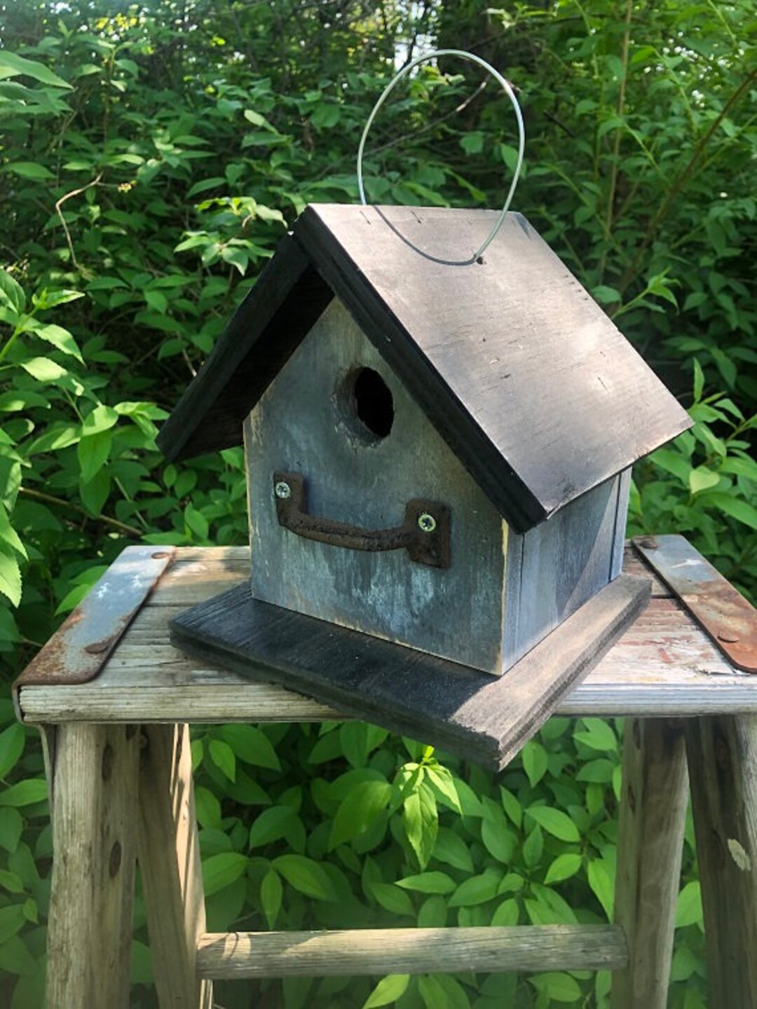 Rustic Outdoor Birdhouses Songbirds Aged Appearance Clean Out Etsy
