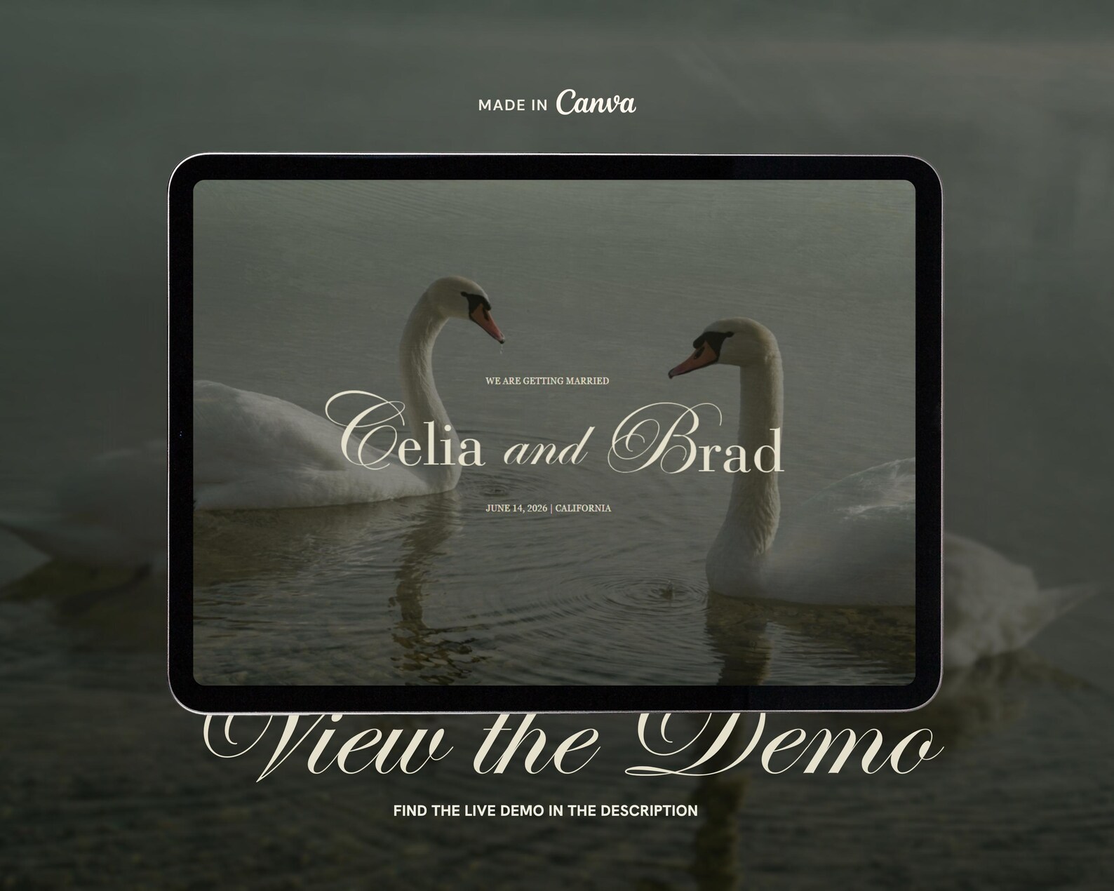 Wedding Website Template Editable Canva Wedding Website Elegant One