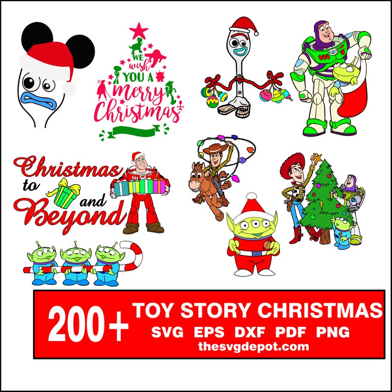 Toy Story Christmas Bundle Christmas Tree EPS SVG DXF  Etsy