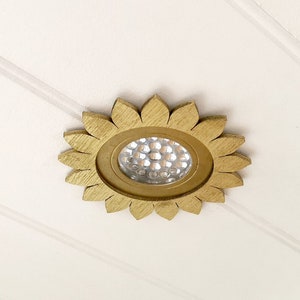 SUNFLOWER statement light fitting for campervans, motorhomes, vanlife and any home with a light Unique handmade boho home decor designs image 1