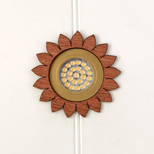 SUNFLOWER statement light fitting for campervans, motorhomes, vanlife and any home with a light Unique handmade boho home decor designs image 6