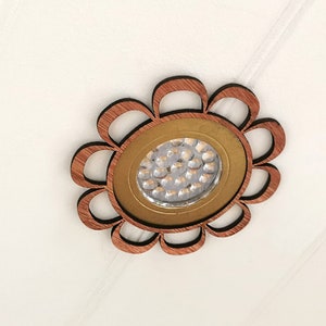 DAISY Custom spotlight surrounds for camper vans, motorhomes, vanlife and any home with a light Unique home-made bohemian home decor image 3