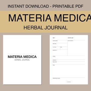 Materia Medica Blank Template Etsy Ireland Materia Medica Blank Template Etsy Ireland