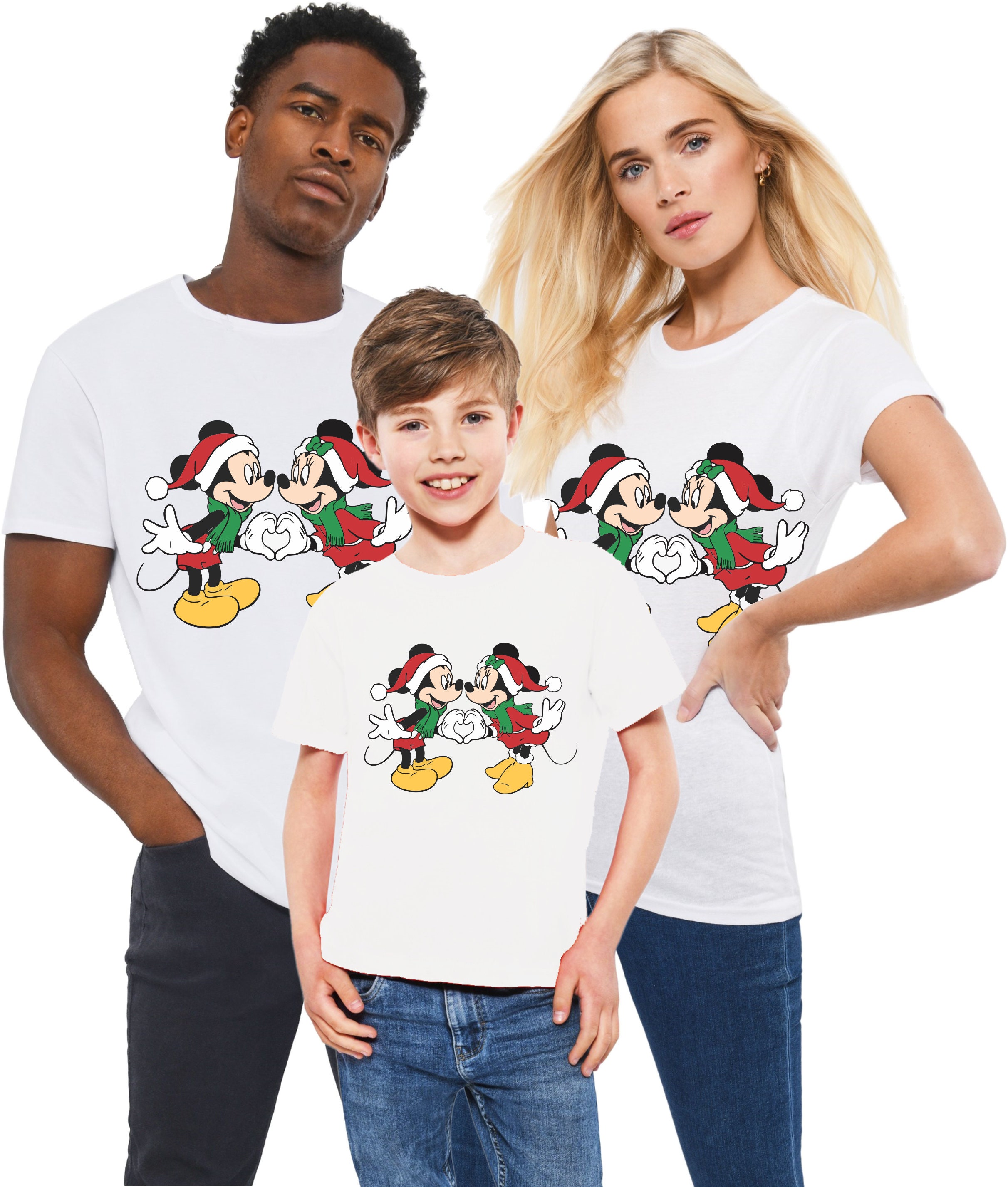 Discover Mickey Mouse Christmas T-Shirt Anime Cartoon Cute Funny Festive Xmas Kids And Adults Unisex Gift Tee Top, Disneyland Vacation Holiday Gift