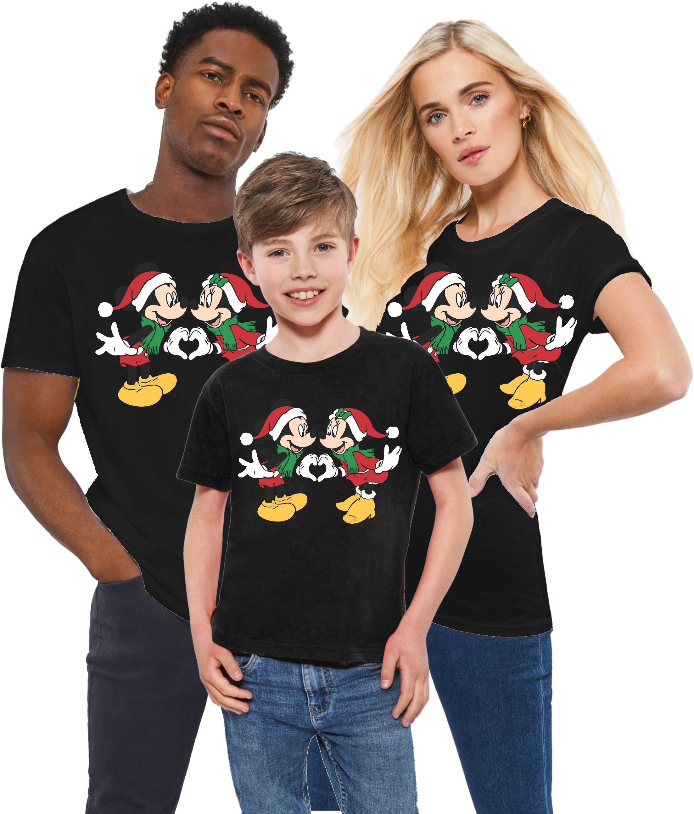 Discover Mickey Mouse Christmas T-Shirt Anime Cartoon Cute Funny Festive Xmas Kids And Adults Unisex Gift Tee Top, Disneyland Vacation Holiday Gift