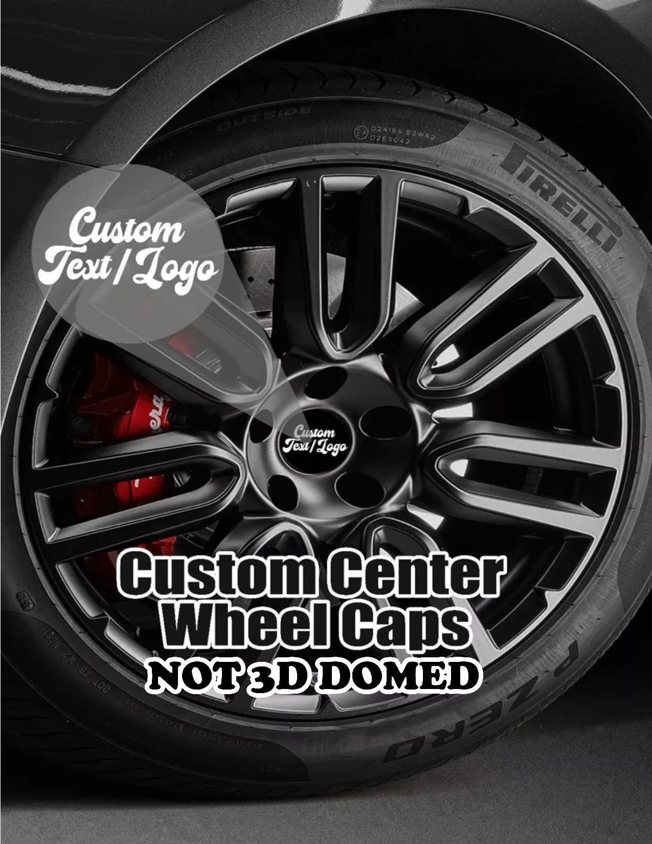 Audi Sticker Wheel Center Hub Cap Fine Carbon