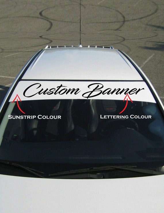 Buy Custom Windshield Banner Vinyl Decal Sticker With or With out