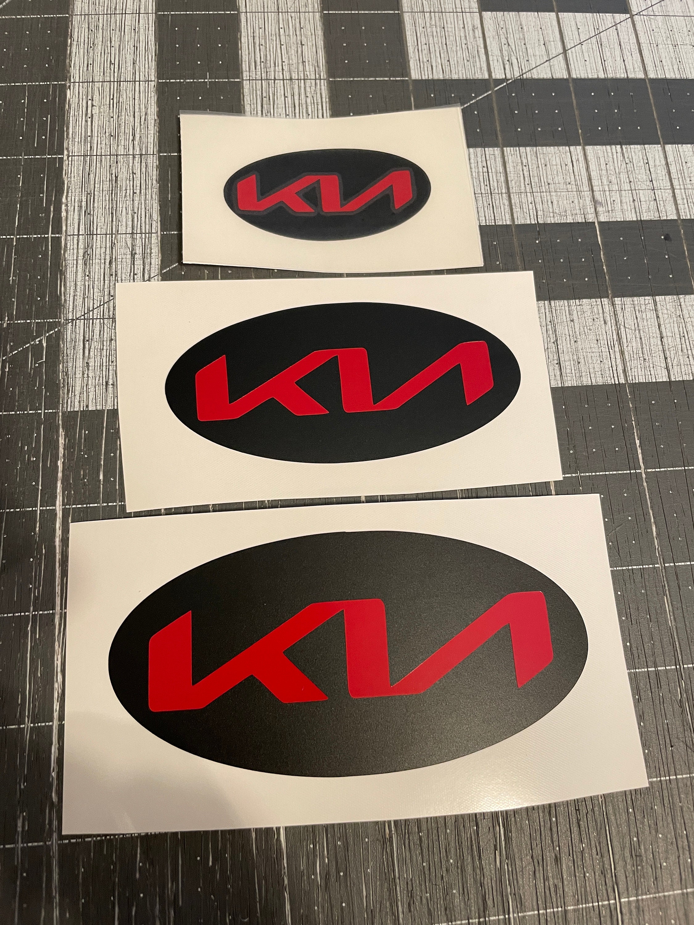KIA Emblem Overlay New Logo Front Back and Steering Wheel Etsy