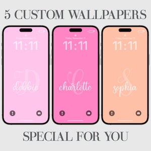 Custom Pink iPhone Wallpaper: Personalized Phone Background (Digital Download)