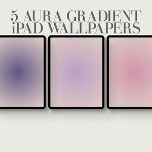 Purple, Pink, 5 Aura Gradient iPad Wallpaper, Aesthetic Tablet Background, Modern, Minimalist, Instant Download, Boho Soft Art, Abstract, 5x