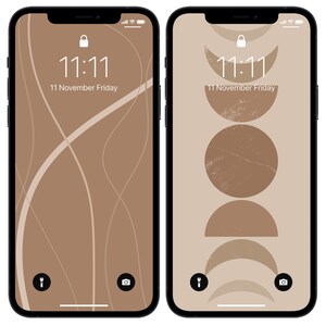 10 Boho Beige iPhone Wallpaper, Phone Background, Aesthetic Phone Wallpaper, Great Combinations of Beige, Digital Download, Total 17 pcs image 4