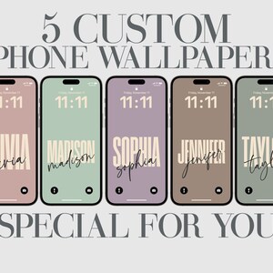 Custom iPhone Wallpaper, Aesthetic Phone Background, Affirmations, Personalization, Modern 