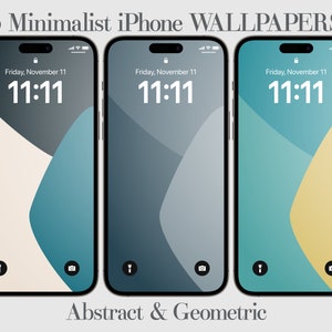 Abstract Geometric Phone Wallpaper: Minimalist Green & Black (Digital Download)