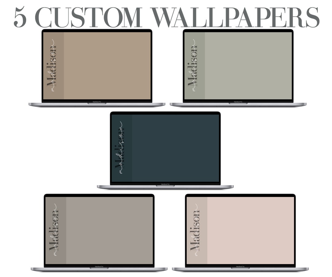 5 Custom Desktop Wallpaper, Laptop Background, Desktop Organizer ...