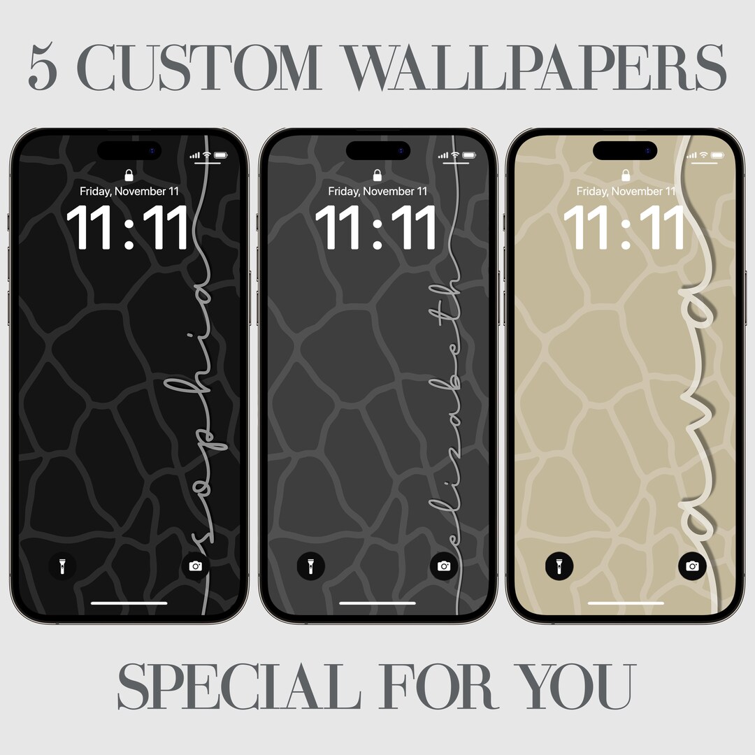 5 Personalization iPhone Wallpaper Animal Print Giraffe Etsy