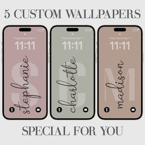 5 Custom iPhone Wallpaper, Aesthetic Phone Background, Affirmations, Personalization, Modern, iPhone 14, Minimalist Design Custom Wallpaper
