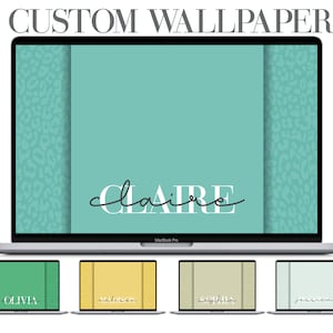 5 Custom Desktop Laptop Leopard Wallpaper, Summer Wallpaper, Purple, Green, Yellow, Personalization, Cheetah Background, Aesthetic, Macbook
