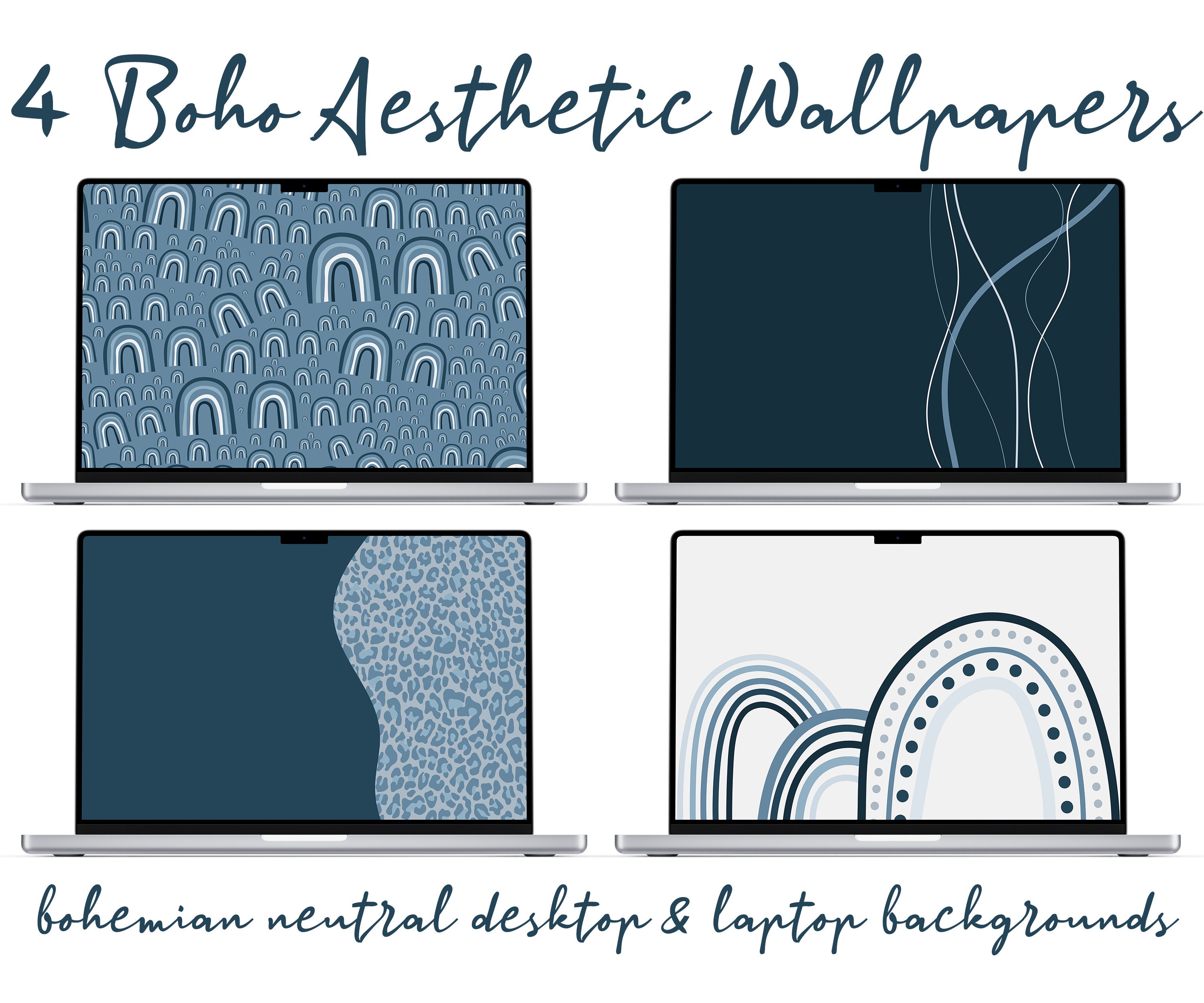 Neutral Boho Wallpaper for Laptop & Desktop Minimalist Wallpaper