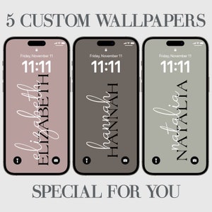 10 sfondi personalizzati per iPhone, sfondo del telefono estetico, affermazioni, personalizzazione, moderno, iPhone 14, sfondo personalizzato dal design minimalista