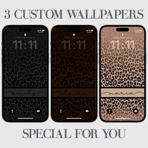 Leopard Print Custom iPhone Wallpaper: Cheetah Animal Print (Digital Download)
