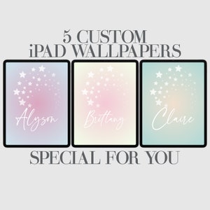 Custom Aura Gradient iPad Wallpaper: Celestial Star Design (5 PNG Digital Download)