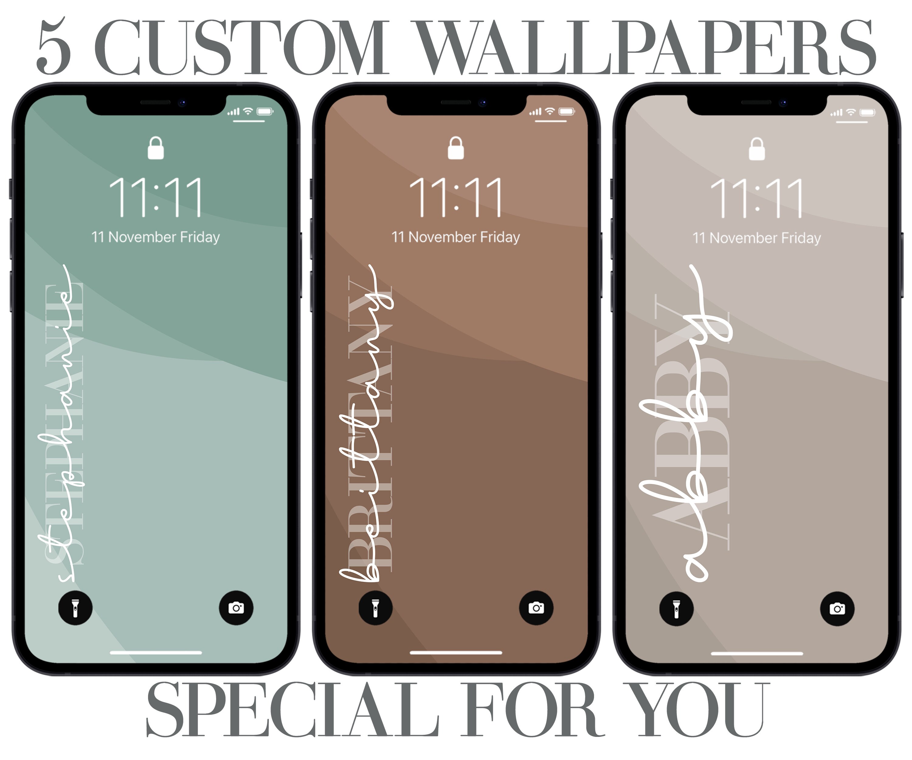 5 Custom iPhone Wallpaper Aesthetic Phone Background Tones Green