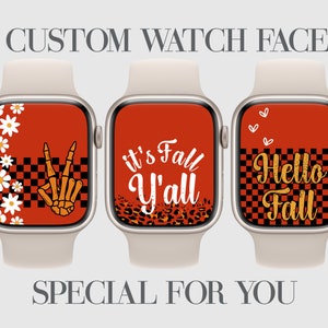 Fall Apple Watch Face, Hello Fall Watch Wallpaper, Autumn Daisy Watch Background, Pumpkin Watch Face, It's Fall Y'All Halloween Watch Face