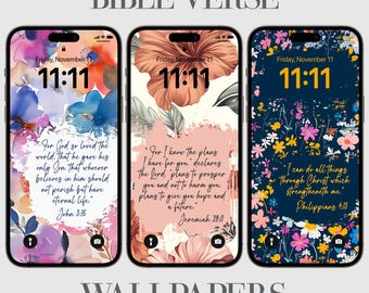 iPhone-achtergrond met bloemen bijbelvers: christelijke uitspraken (digitale download)