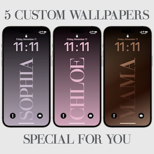 Custom iPhone Wallpaper: Black, Pink, Purple, Bronze (5 PNG Digital Downloads)