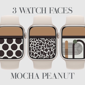 Arachidi Moka, Quadranti Apple Watch, Carta Da Parati Smartwatch, Marrone Estetico, Lattiginoso, Sfondo Beige Apple Watch, A Pois, Geometrico Astratto