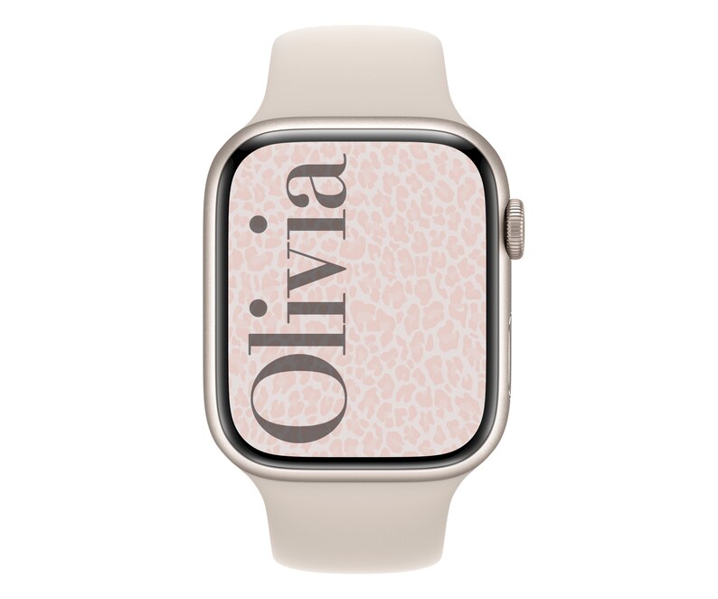 5 Custom Leopard Print Apple Watch Face Wallpaper Etsy