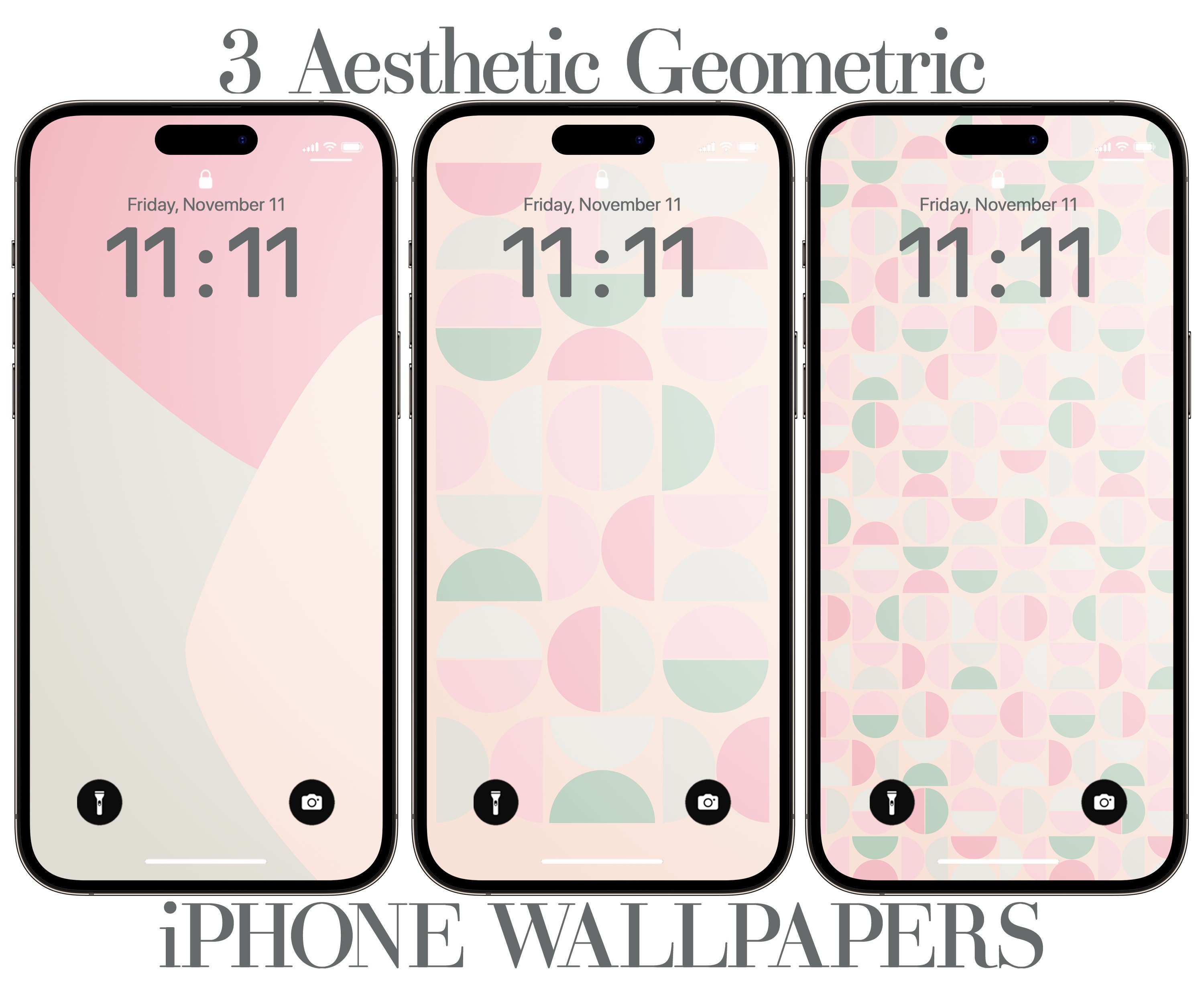 Fondo de pantalla geométrico rosa y verde para iPhone: Diseños abstractos  retro (Descarga digital) - Etsy México, image size:3000x2500