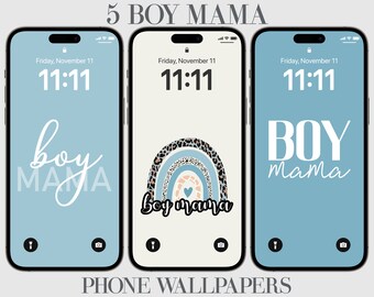 Boy Mama Telefonbakgrunder (digital nedladdning)