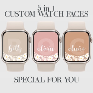 Daisy Watch Face, Custom Apple Watch Wallpaper, Floral Watch Face, Personalized, Face Background, Flower Apple Watch, Watch Accessories, 5x