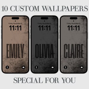 10 Custom iPhone Wallpapers, Aesthetic Phone Background, Affirmations, Personalization, Special Aged Effect Design, Digital Download