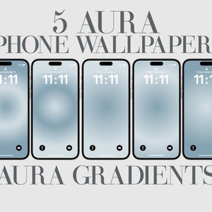 Blue, Sky-Blue, Aura iPhone Wallpaper, Gradient Wallpaper, Cerulean, Azure, iPhone Pro, Lockscreen, Instagram Post, Android, Samsung, 5 pcs
