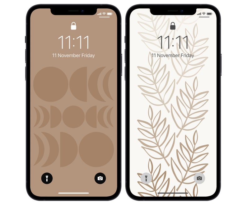 10 Boho Beige iPhone Wallpaper, Phone Background, Aesthetic Phone Wallpaper, Great Combinations of Beige, Digital Download, Total 17 pcs image 3