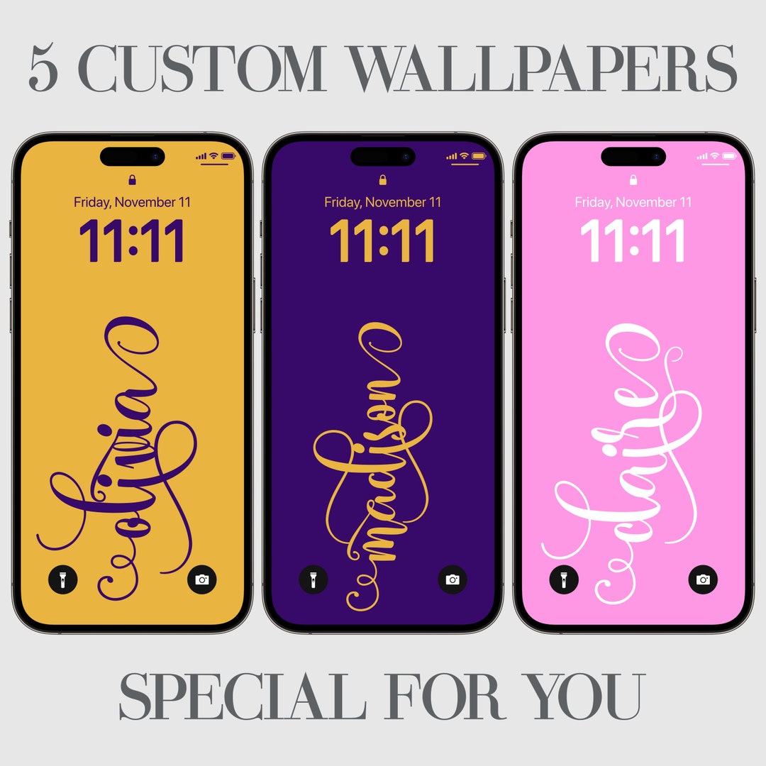 Custom iPhone Wallpaper, Calligraphy Phone Background, Affirmations