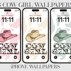 Three Cows Beige Aesthetic Wallpapers - Farm Animals Wallpaper
