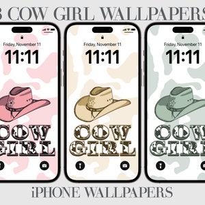 Three Cows Beige Aesthetic Wallpapers - Farm Animals Wallpaper