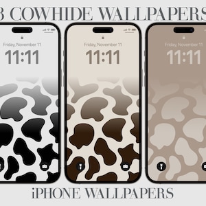 Cowhide Print Phone Wallpaper: Western Style (Digital Download)