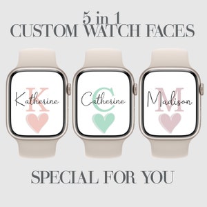 Custom Apple Watch Wallpaper: Heart Design, Personalized Name (Digital Download)
