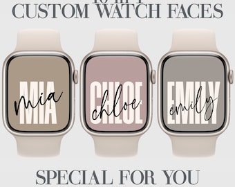 Aangepaste Apple Watch Face Wallpaper, Esthetische Smartwatch-achtergrond, Affirmaties, Personalisatie, Modern, Minimalistisch, Hoge resolutie, 10x